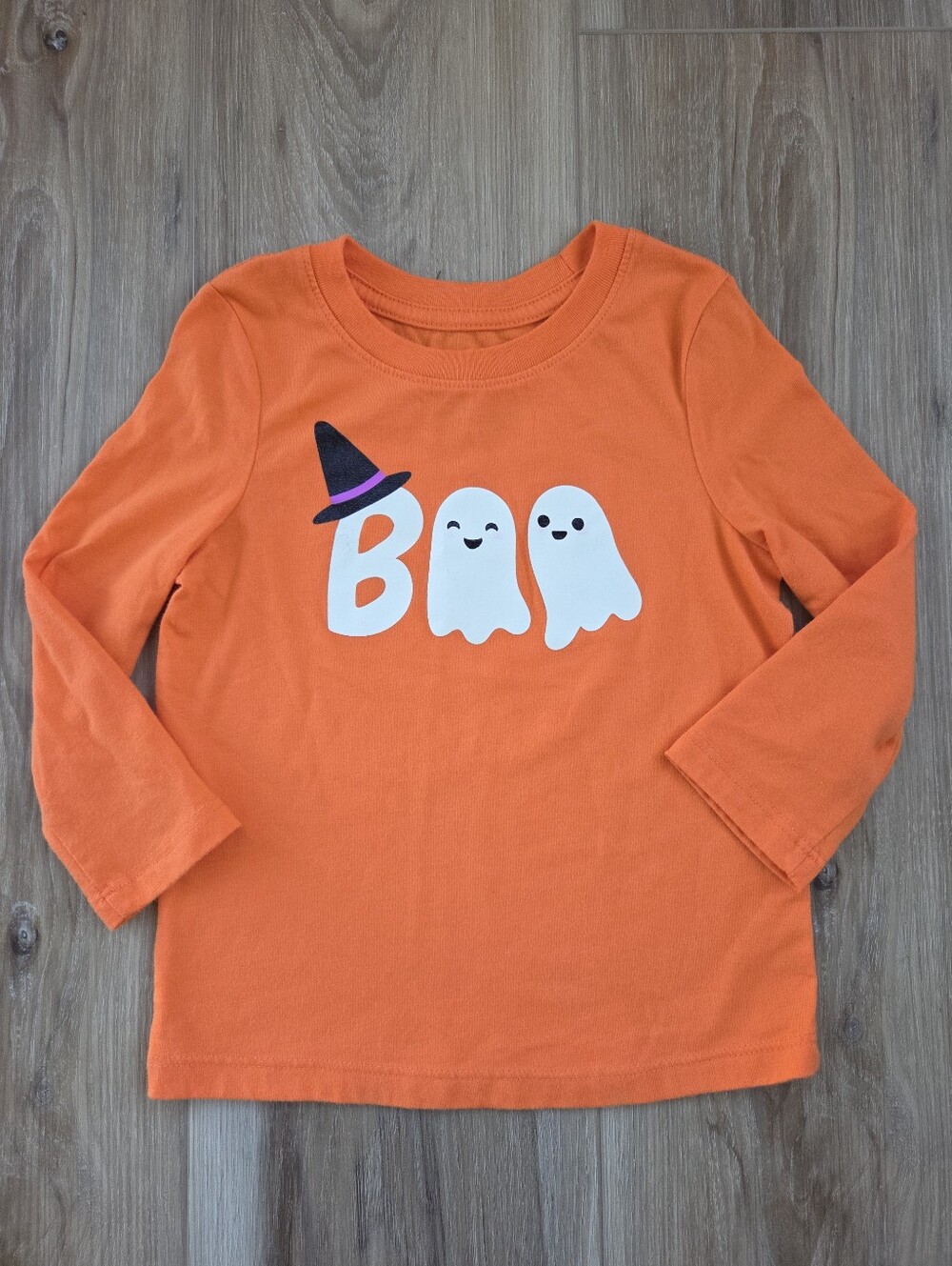 Cat And Jack 2t Boo Girls Halloween Long Sleeve Shirt